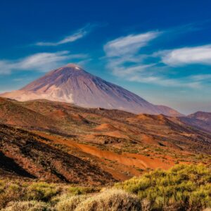 Stunning landscape view of Mount Teide, Tenerife, showcasing vibrant colors and natural beauty.